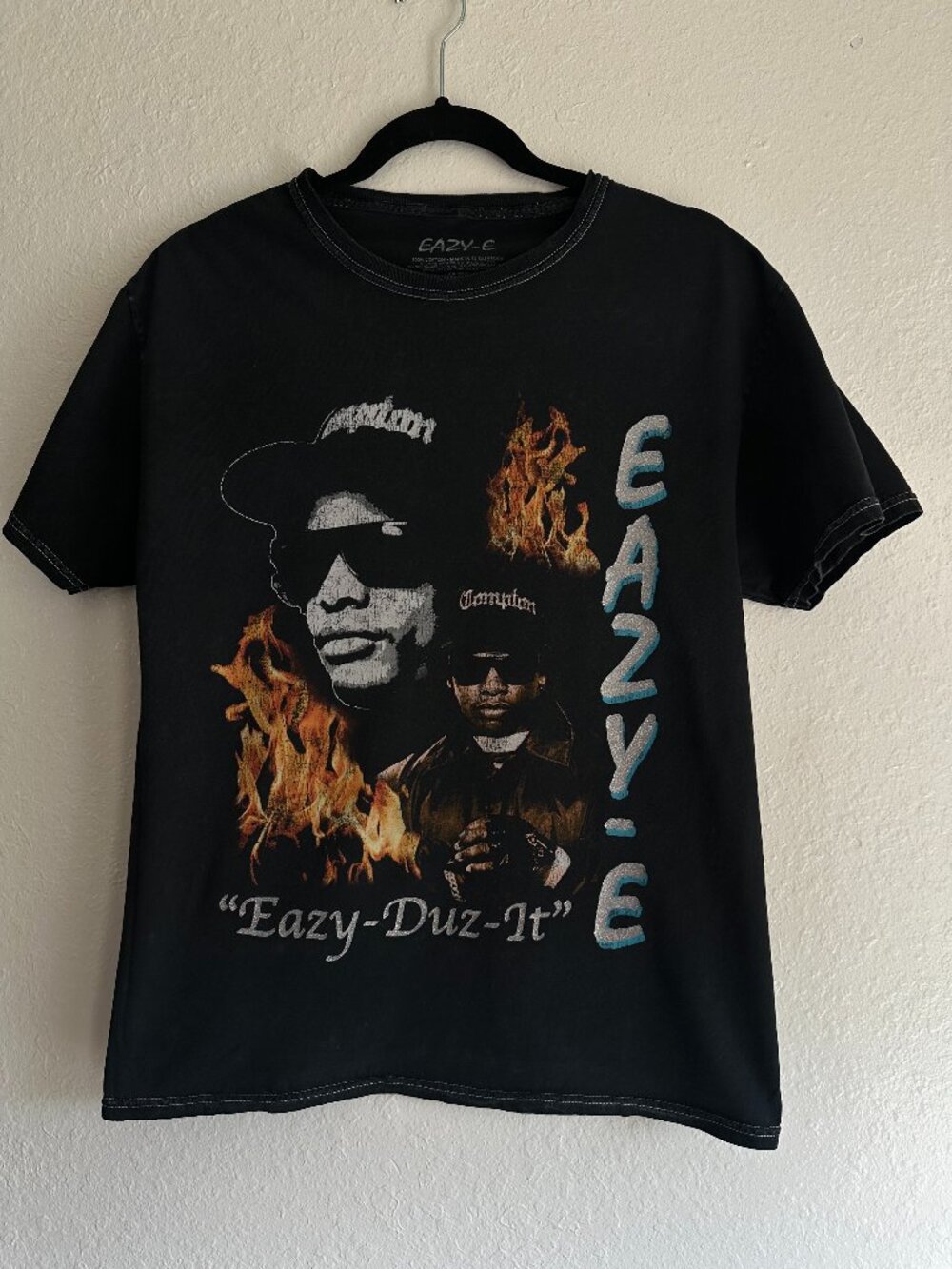 Eazy-E Eazy-Duz-It Black Graphic Rap T-Shirt 100% Cotton